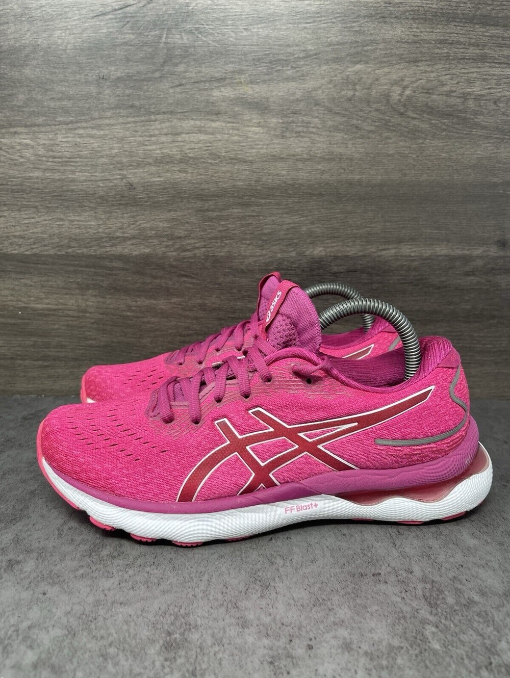 ASICS Gel Nimbus 25 Womens Size 8 Pink Rave Running Shoes PureGEL 1012B356-701